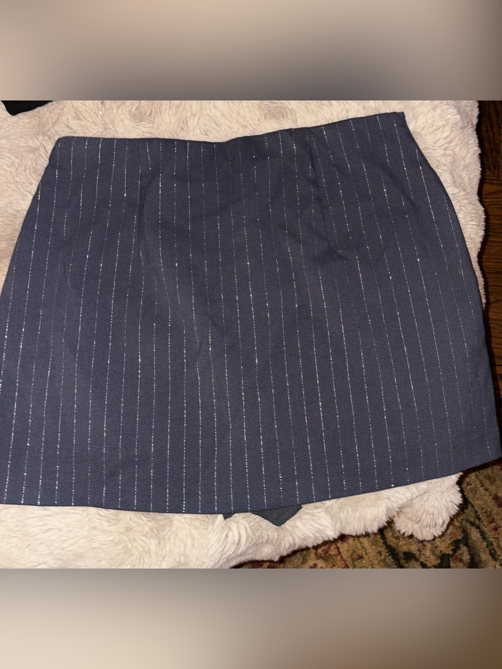Abercrombie & Fitch Charcoal Striped Mini Skort